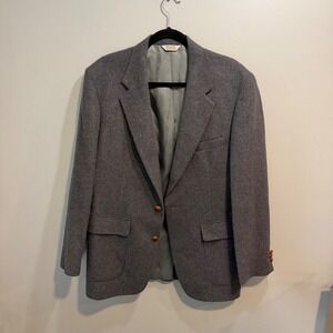 Hunt Valley Mens Grey 100% Camel Hair Blazer Sport Coat Made in USA Size 42R